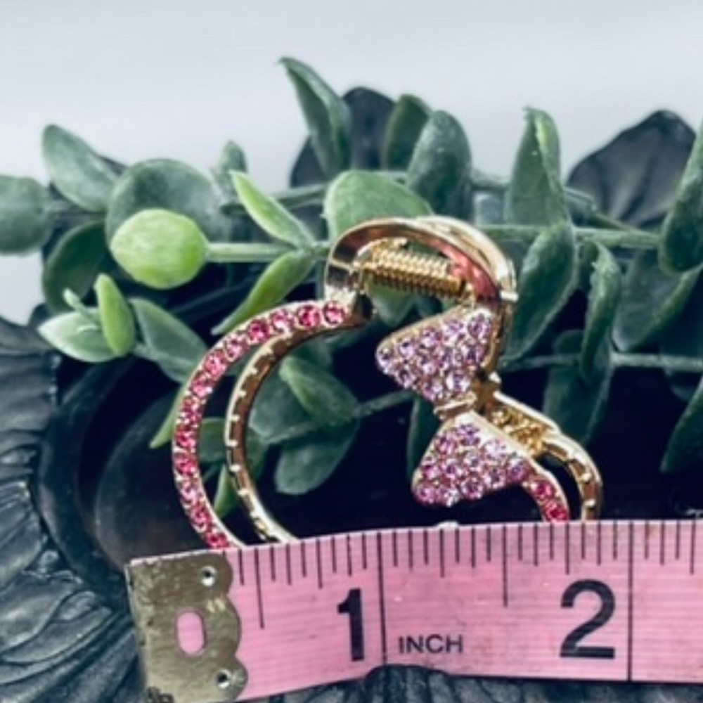 Elegant Gold and Purple Minnie Bow Hair claw Clip Hair Accessories - Picture 3 of 3